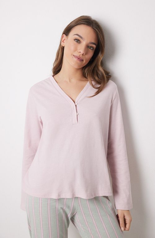 Polera Manga Larga 100% Algodón Rosa Rosado Women'Secret