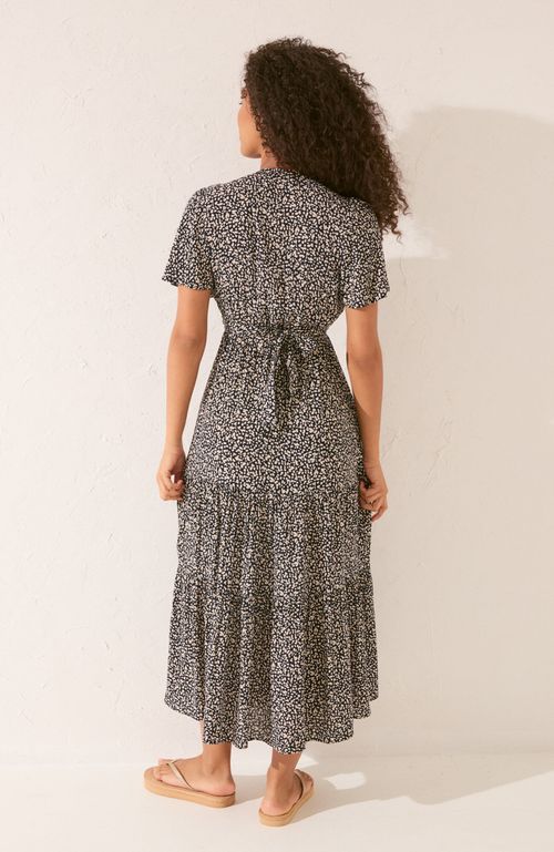 Vestido Largo Lazo Cintura Negro Women'Secret