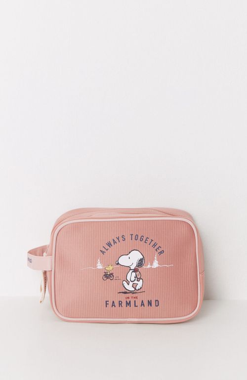 Neceser Mediano Doble Snoopy Naranjo Women'Secret