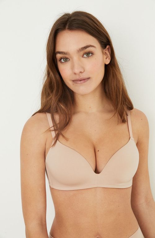 Unique Sostén Triangular Push Up Microfibra Beige Women'Secret