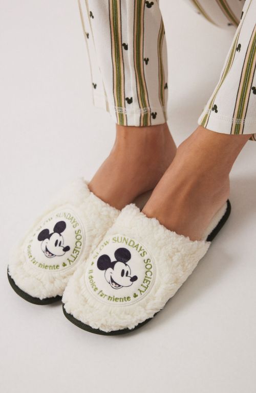 Pantuflas Pelo Mickey Mouse Gris Claro Women'Secret