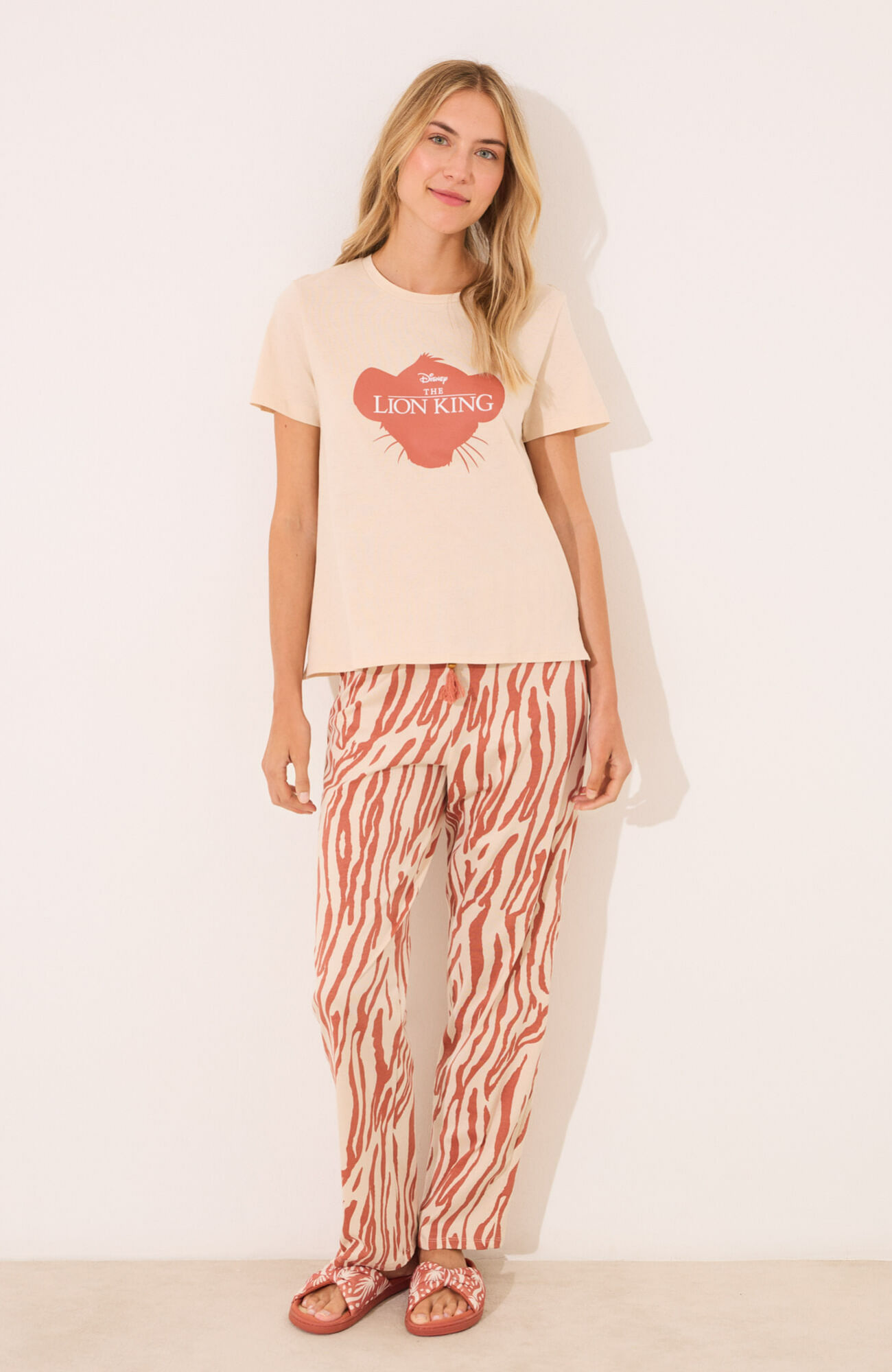 Pijama Largo 100% Algodón El Rey León Arena Women'Secret Women