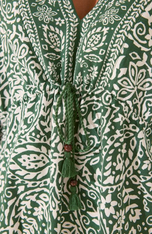 Túnica Corta Viscosa Estampado Paisley Verde Women'Secret
