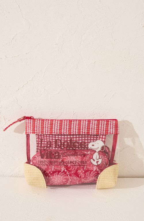 Pack 3 Neceseres Snoopy Rafia Rojo Women'Secret