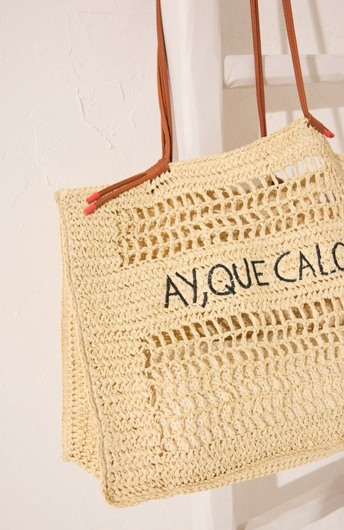 Bolso Grande Rafia Café Women'Secret