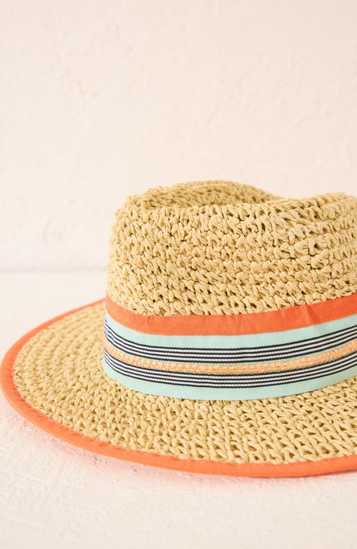 Sombrero De Rafia Detalle Macrame Beige Women'Secret