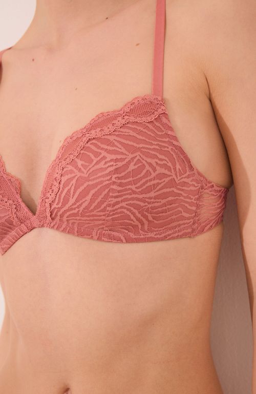 Charming Sostén Microfibra Print Cebra Rosa Rosado Women'Secret