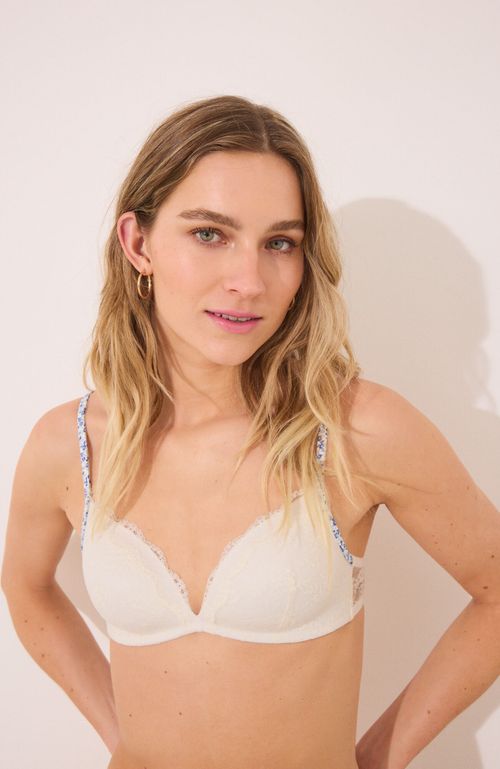 Charming Sostén Triangular Encaje Blanco Blanco Women'Secret