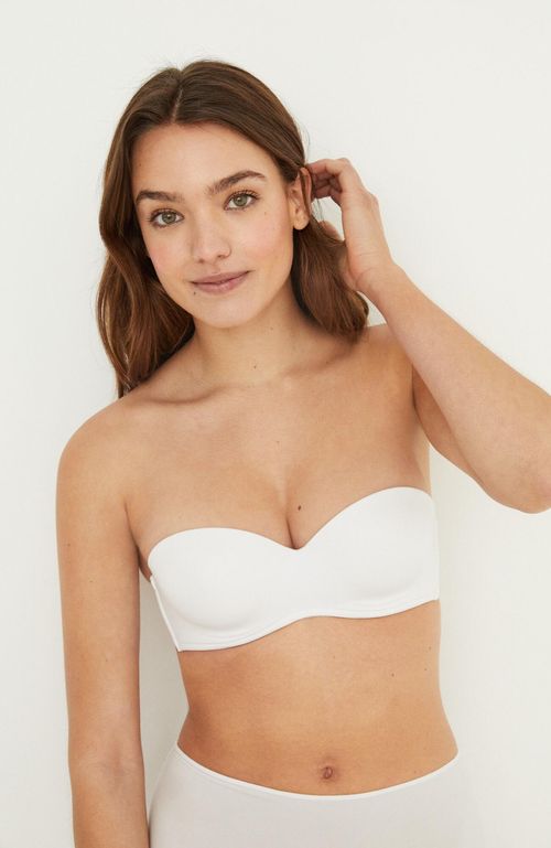 Sostén Elegant Sin Tirantes Microfibra Blanco Women'Secret My Essentials