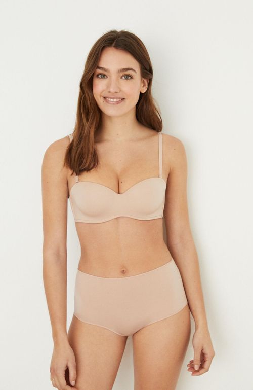 Sostén Elegant Sin Tirantes Microfibra Beige Women'Secret My Essentials
