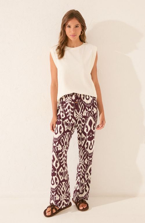 Pantalón Largo Viscosa Estampado Flores Women'Secret