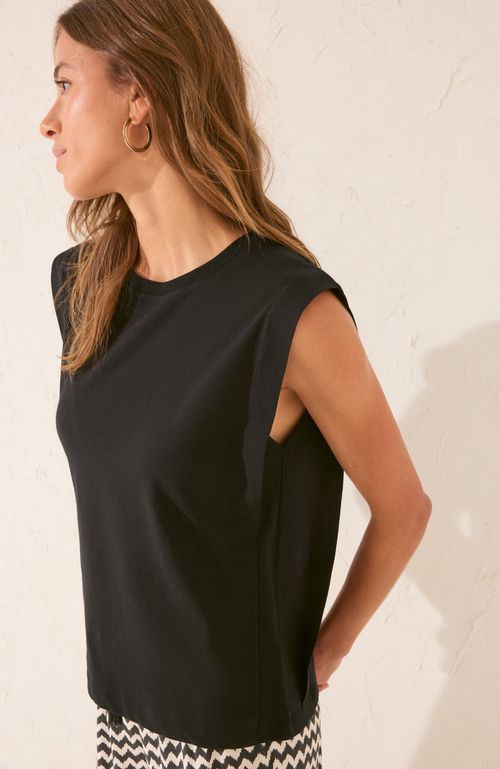 Polera Sin Mangas 100% Algodón Negro Women'Secret