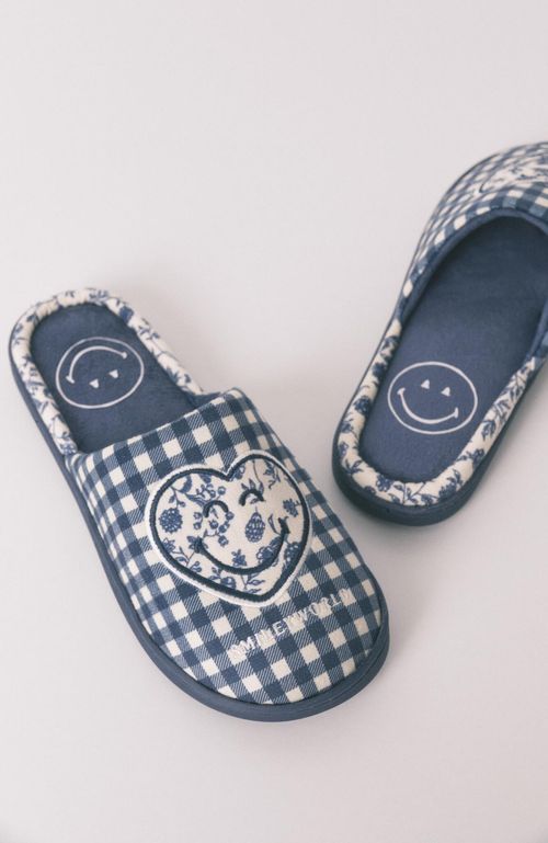 Pantuflas Smileyworld® Cuadros Vichy Azul Women'Secret