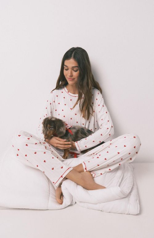 Pijama largo estampado Mickey Cherry